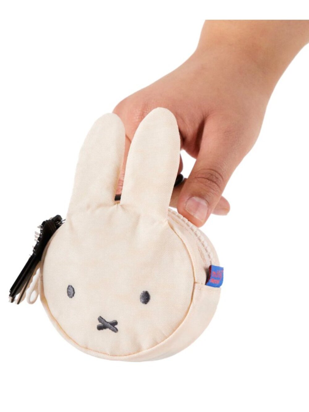 NWT BAGGU Miffy Recycled Nylon Bag Charm in Off-white - Picture 2 of 5